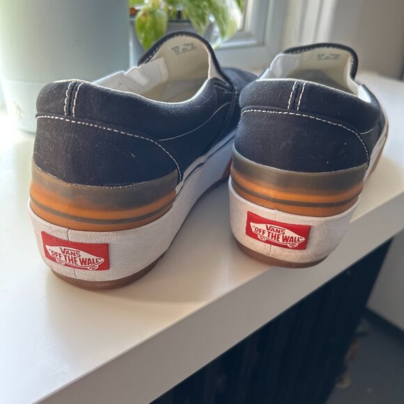 Vans Black and White Slip-On Sneakers - Picture 3 of 3
